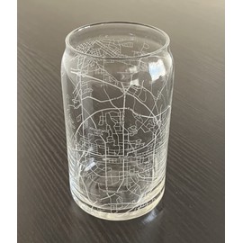 Or Something Beer Can Glass 16 oz Urban City Map Auburn Alabama