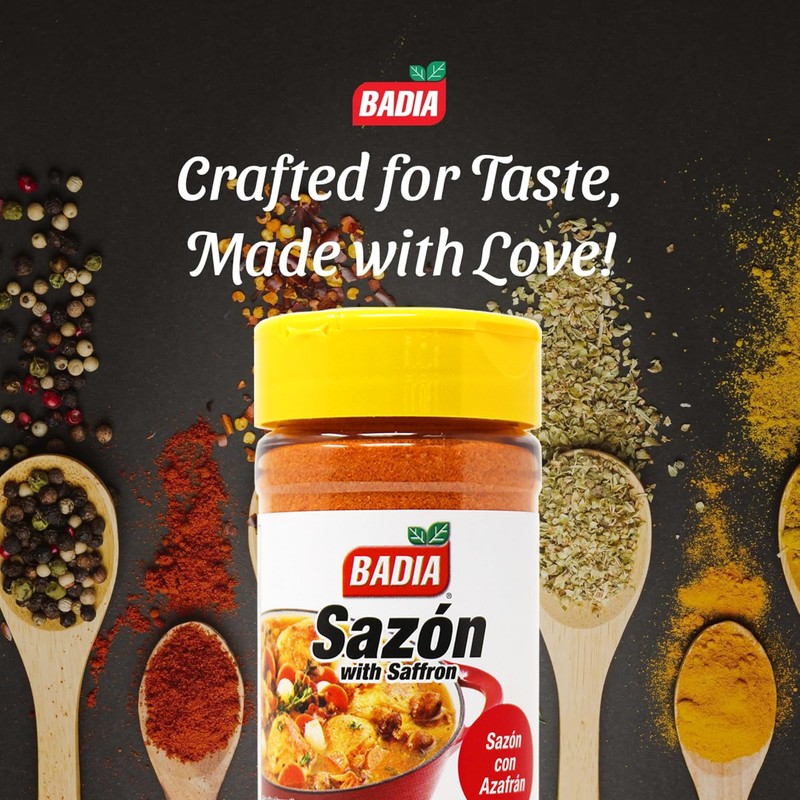 Badia Sazon with Azafran (Saffron) 7 oz – Savory, Earthy