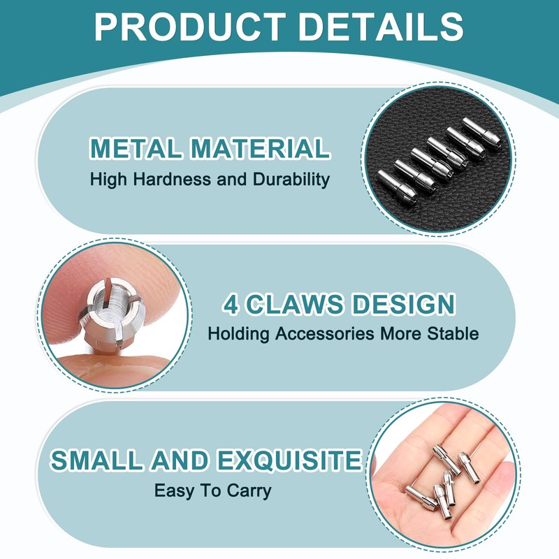 sourcing map 4pcs 2.3mm Drill Chucks Collet Bit 18mm Length