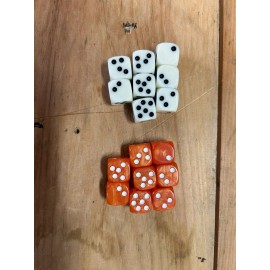 Small Town Games OCD Wizard Fireball White or Orange 8 Dice D&D Dungeons and Dragons Dice Set - White