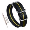 [MZBUTIQ] Nylon Watch Band Replacement Thick 3 Rings (18mm, 19mm,