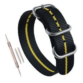 [MZBUTIQ] Nylon Watch Band Replacement Thick 3 Rings (18mm, 19mm, 20mm, 21mm, 22mm, 23mm, 24mm)