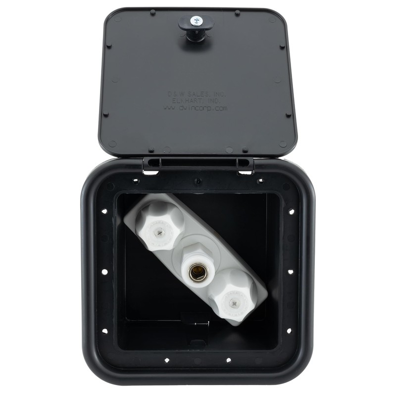 RecPro RV Exterior Shower Box with Hot & Cold Faucet