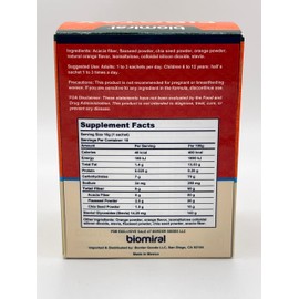 Fibotax Acacia Fiber + Flaxseed & Chia Seed Powder, Orange Flavor, 9 g Total Fiber per Sachet, Sugar-Free, Gluten-Free, 10 Single-Serve Packets