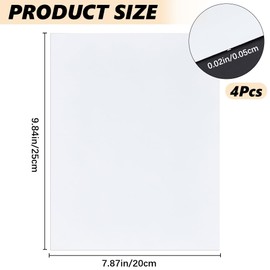 CRASPIRE 4 Pieces 8 x 10 Inch Sublimation Photo Blanks Metal Aluminium Sign Sublimation Board Blank for DIY Sublimation Printing Photo Graduation Anniversary Birthdays