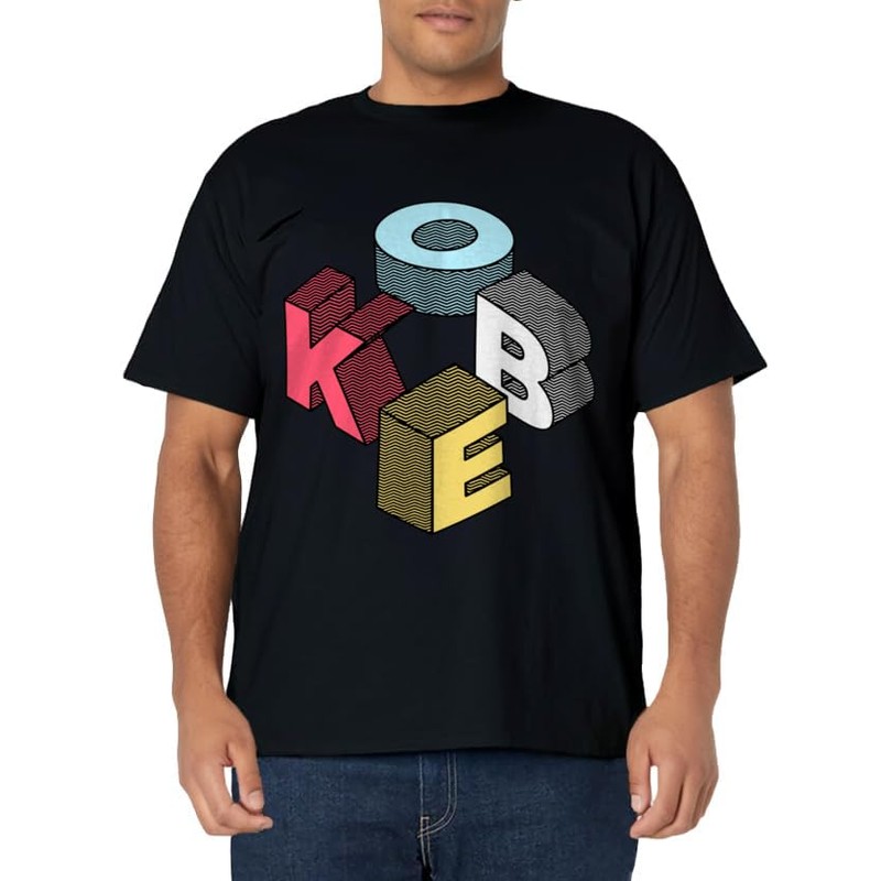 YO MINUS Kobe First Given Name Retro Isometric Block Letters