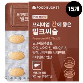 Food Bucket Premium Liver-Good Milk Thistle Nutritional Supplement 30 Tablets 15 / 푸드버킷 프리미엄 간에좋은 밀크씨슬 영양제 30정 15개