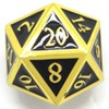 Metal D20 F Dice Critical Fail F 20 Sided Die