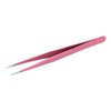 1Pcs Eyelash Tweezers, Nair Art Tweezers Straight and Curved Tip,