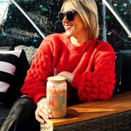 Gusgopo Gifts for Mom, Mama Mommy Mom Bruh 18 Oz Can Glass Cup, Funny Christmas Gifts Ideas for Mom, Best Valentine's Day Mother's Day Birthday Gifts for New Mom(Scrub)