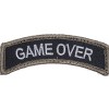 Game Over Tab Black Grey Font Trim Tactical Embroidered Patch