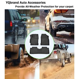 Corolla Floor Mat - All Weather Waterproof Durable Anti-Slip Odorless TPE Front and Rear Row Set Custom-Fit Floor Liner Compatible with 2014-2018 Toyota Corolla