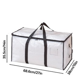 Cypselthos Cypselthos 4 Pack Clear Moving Bags, 88L Heavy Duty Totes for Storage, Storage Bags with Zipper, for Clothes, Comforter, Plush Toys, Bedding