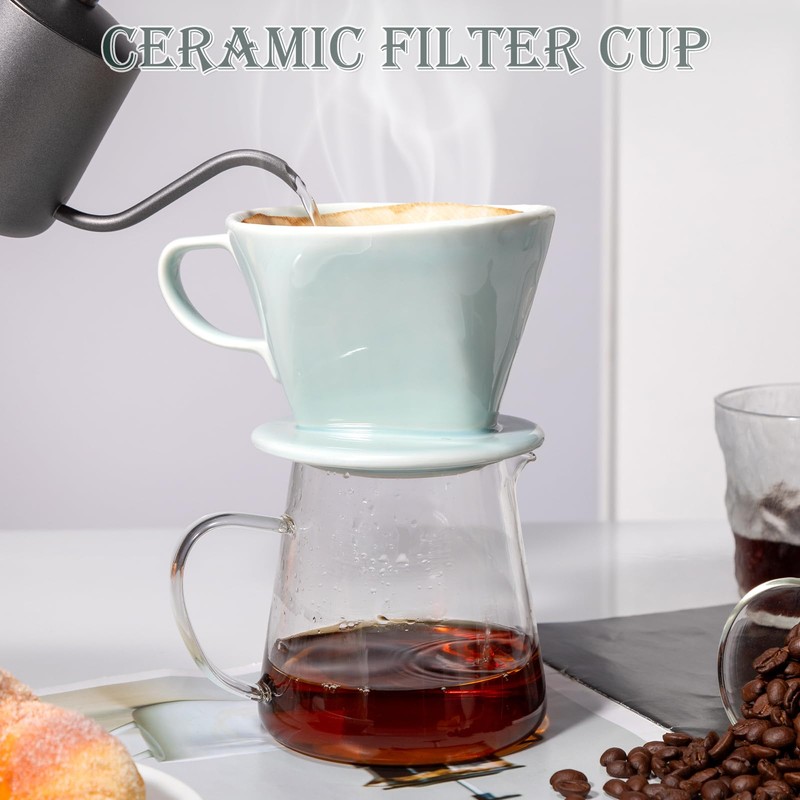 Noarixa Pour Over Coffee Dripper, Ceramic Pour Over Coffee Maker