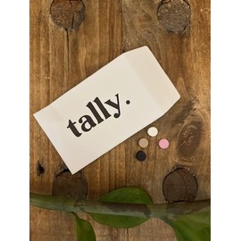 Tally Silicone Hydration Tracker Replacement (TABS ONLY), Multi-Color Water Bottle Accessory, 4 Pack - Black, Almond, Bubblegum, White