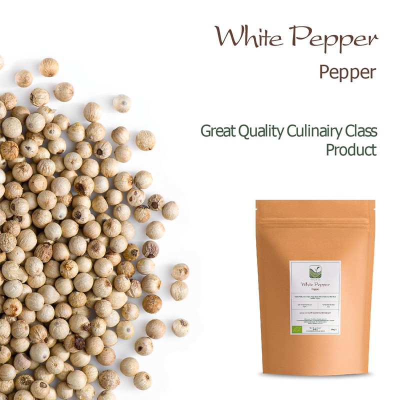 White Pepper Peppercorns Whole - White Peppercorn Spice 100g