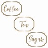 Tea, Coffee, Sugar Kitchen Jar Canister Labels Vinyl Decal Stickers