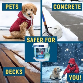 Ice Melt, Pet Safe Ice Melt, Snow Melter, Pure Magnesium Chloride, Safer for Pets, Concrete, Effective to -35 F, 15 lb