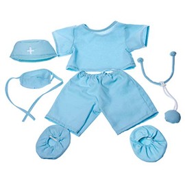 Teddy Mountain Doctor Scrubs Teddy Bear Clothes Fits Most 15"-16" Build-A-Bear and Make Your Own Stuffed Animals