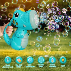 Panacare Dinosaur Bubble Machine, Bubble Toy Children 5000+ Bubbles / Min with Bubble Solution for Wedding/Birthday/Party, Outdoor Gift for Boys and Girls 345678 Years