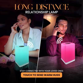 Filimin FriendLi - Subscription Required Wi-Fi LED Light for Long Distance Touch Lamp, Unique Gift for Connection, Best Friend, Relationship, Family, Friendship, Easy App Setup (Set of 4)