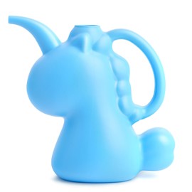 XXXFLOWER Unicorns Indoor Watering Can, 1 L Cute Animal Water Cans, Novelty Unicorns Shape Watering Pot for Office House Indoor Garden（Blue）
