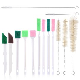 14 PCS Cat Fountain Cleaning Brushes Kit Cat Water Fountain Cleaner Kit Water Cleaning Brushes with Compressed Sponge for Most Dog Cats Pet Watering Bowls Waters Dispenser