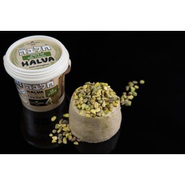 Halva Kingdom, Halva Bucket, Vegan Dessert | Healthy Ingredients, Gluten Free, Kosher Certified, Pure Sesame Seeds, Halva Bucket - 400 Gram (Pistachio)