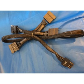 eVGA 6 pin  to 4x SATA DRIVER POWER cable FOR EVGA SuperNOVA 1300-850W ,ORIGINAL