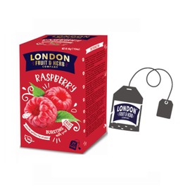 LONDON FRUIT & HERB COMPANY London Fruit® | Raspberry Hibiscus Infusion | Infusion Single Bag - 20 Filters (40g) | Fruity Herbal Tea without Caffeine