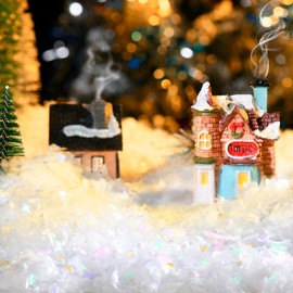 5.3oz Fake Snow Decor, Glittery Artificial Snow Decorations, Suitable for Craft Making, Holiday Decoration, Christmas Party