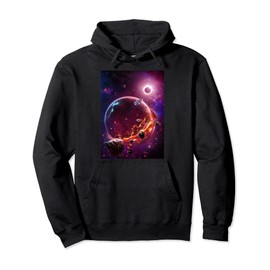 Galaxy Universe space nebula orbit star ship cosmonaut Pullover Hoodie