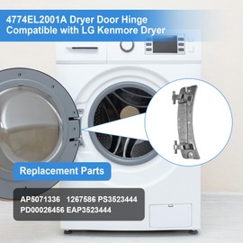 4774EL2001A Dryer Door Hinge Compatible with LG Kenmore Dryers Door Hinge, Replacement Parts AP5071336 1267586 PS3523444 PD00026456 EAP3523444