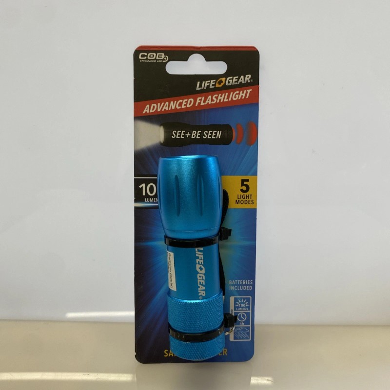 LifeGear Life Gear COB 100 Lumen LED Aluminum Flashlight w/Emergency