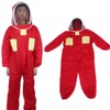 Red Beekeeping Protective Suit with Double Zipper Breathable Bee Suits