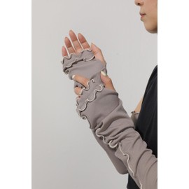 SWINGPLUS UV Protection, Contact Cooling, Arm Cover, 97% UV Shield, UPF50+, Cooling Rib Fabric, Mellow, Frill, Cooling Countermeasures, 15.7 inches (40 cm), Hand Circumference: 7.5 - 7.9 inches (19