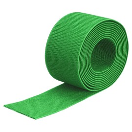 sourcing map Twill Wide Elastic Band Double-Side 50mm(2 inch) Flat 2 Yard Woven Elastic Band Knit Elastic Spool Heavy Stretch Strap Fluorescent Green for Sewing, Waistband