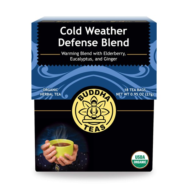 Organic Cold Weather Karma Blend Tea - Kosher, Caffeine-Free, GMO-Free - 18 Bleach-Free Tea Bags