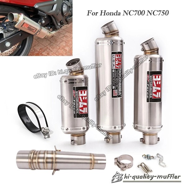 Unbranded Middle System Exhaust Link Pipe + 51mm Muffler For