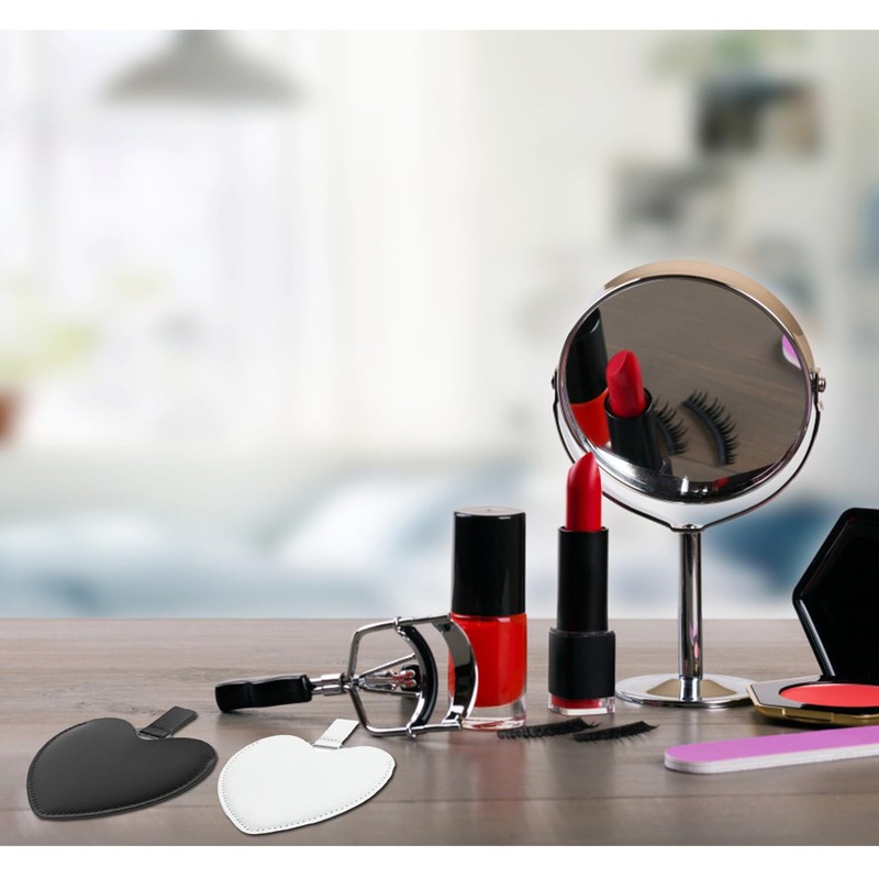 Eabdice Pack of 4 Mini Compact Mirrors, Portable Hand Mirrors,