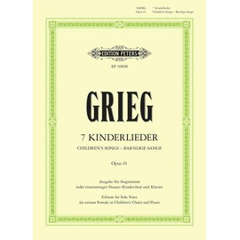 Grieg: 7 Children's Songs Op. 61 (Solo Voice or Upper Voice Choir and Piano) (EP10898)