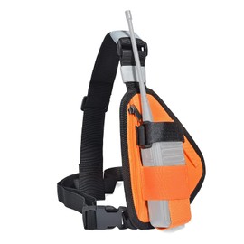 HYS Radio Chest Harness, Chest Pockets for Walkie Talkie, Harness Pockets for Radios and Antennas, Portable Vest Chest Bag with Adjustable Strap (Orange)