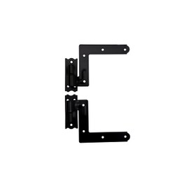 QCAA Steel Blind Shutter Hinge for Wood Frame & Brick, 1-1/16", Power Coated Black, 2 Pack (1 Pair), Made in Taiwan