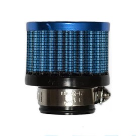 25mm Air Intake Filter 1" Inlet Dia Air Intake Cone Universal Filter Parts with Adjustable Clamp (Blue)
