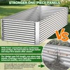 CATMANOR 3 Pack Tall Corrugated Galvanized Steel Raised Garden Bed