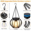 NESSTU Solar Lanterns Lights Waterproof: 4 Pack Metal Hanging Outdoor