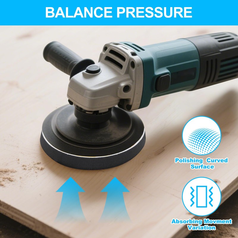 5 Packs 5 Inch Foam Sanding Pads, Flexibility & Durability,