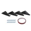4PCS Car Rear Bumper Shark Fin Triangle Spoilers Universal Carbon