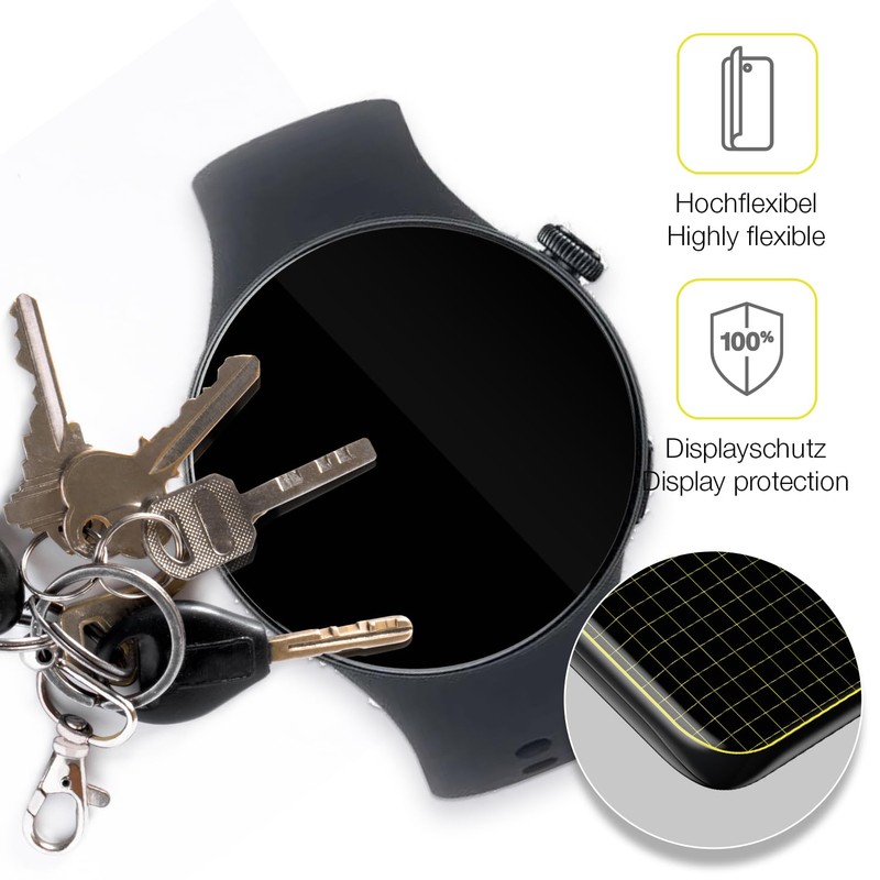dipos FLEX 2x Schutzfolie klar passend für Vivo Watch 5,