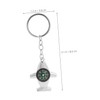 KOMBIUDA 2pcs Compass Keyring for Hiking Camping Zinc Alloy Aircraft